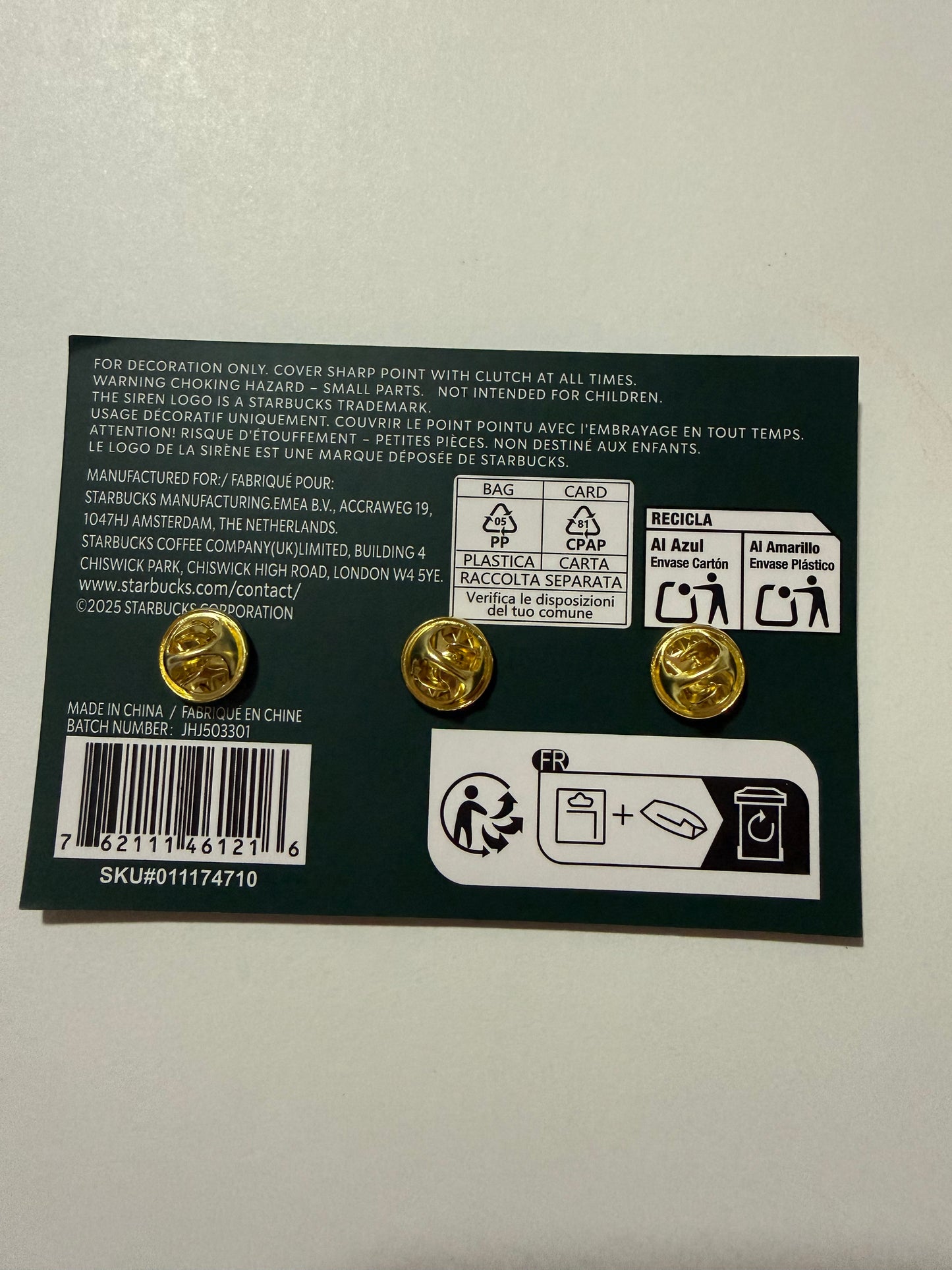 2025 STARBUCKS EUROPA SET 3 PINES