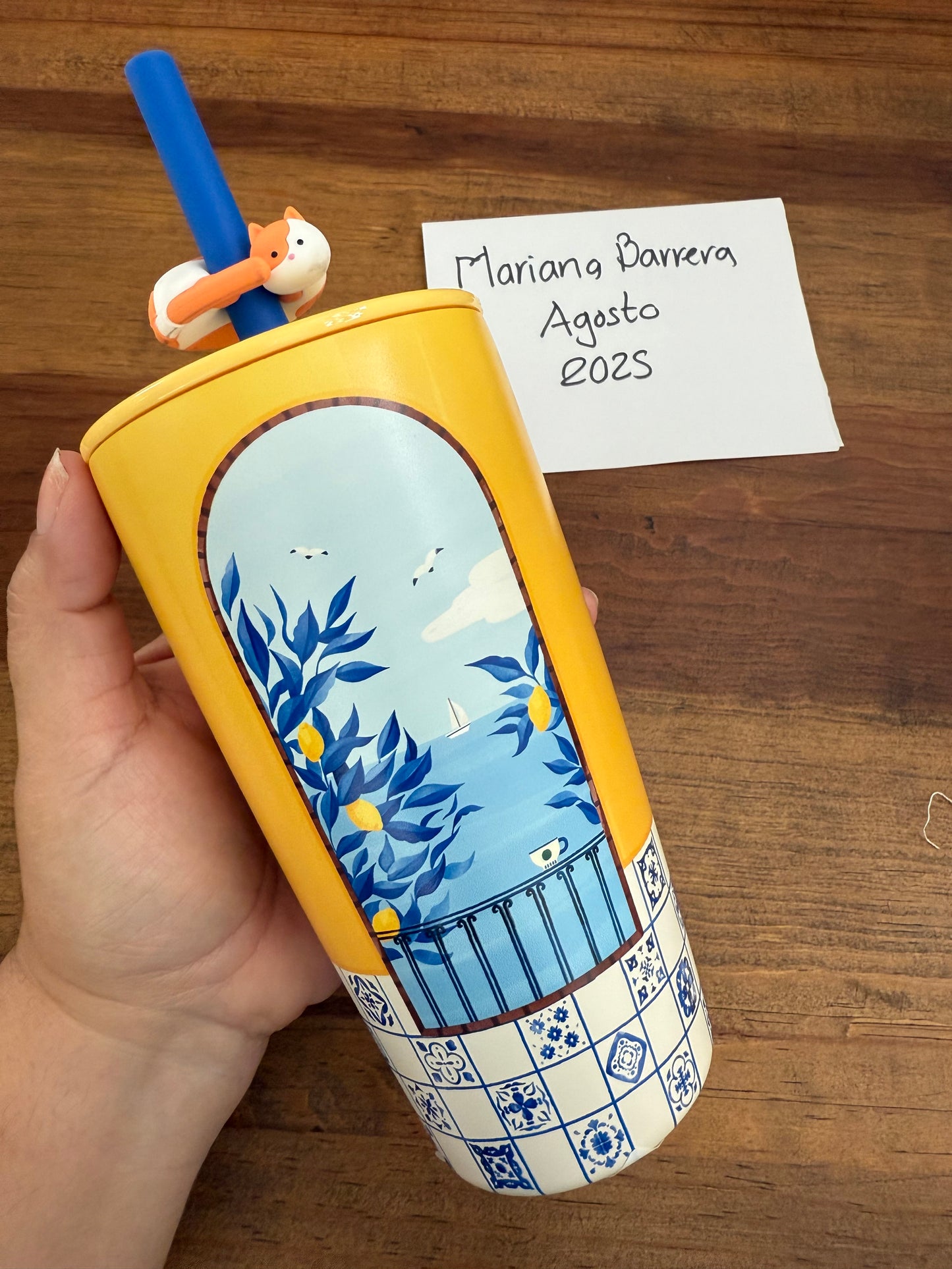 2025 Starbucks Korea Vaso Miir Verano Mediterraneo 16 oz