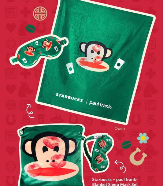 2025 STARBUCKS MALASIA SET FRAZADA Y ANTIFAZ PAUL FRANK