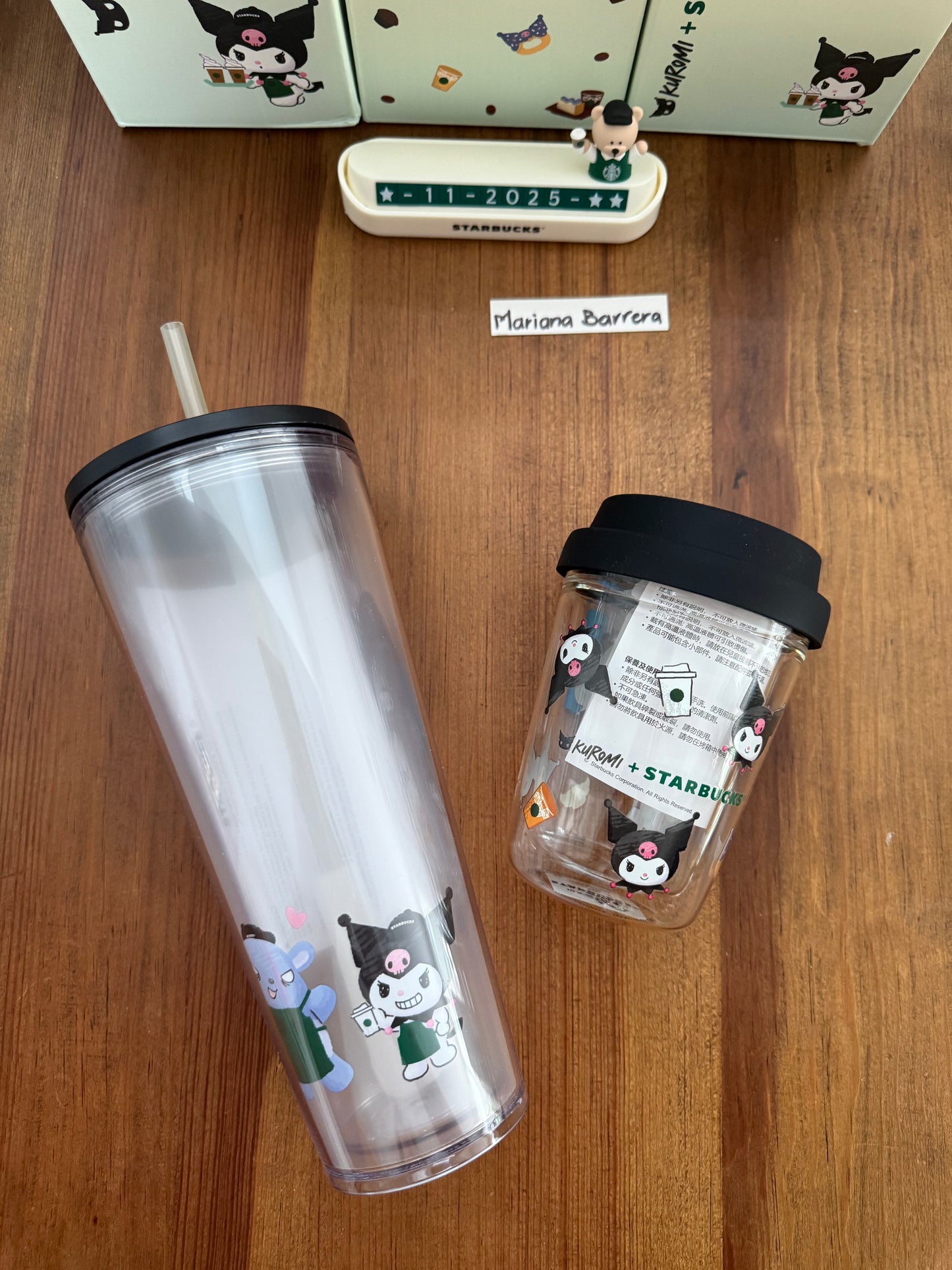 2025 Starbucks Hong Kong Kuromi Vidrio doble pared