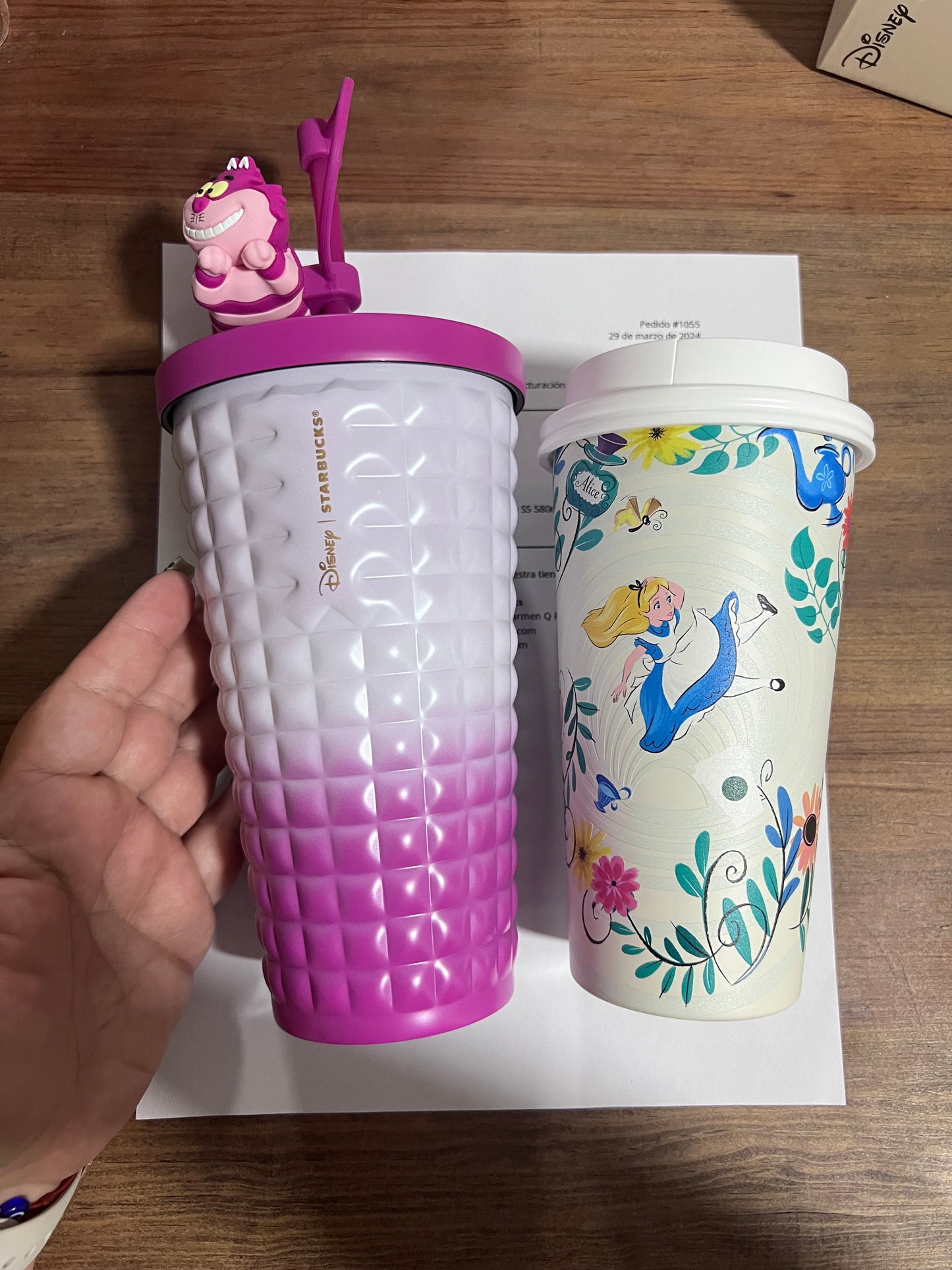 Disney x Starbucks Gato Sonriente SS 580ml 2024