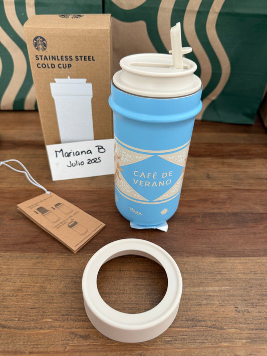 2025 Starbucks Cold cup y soporte para latas Café de Verano
