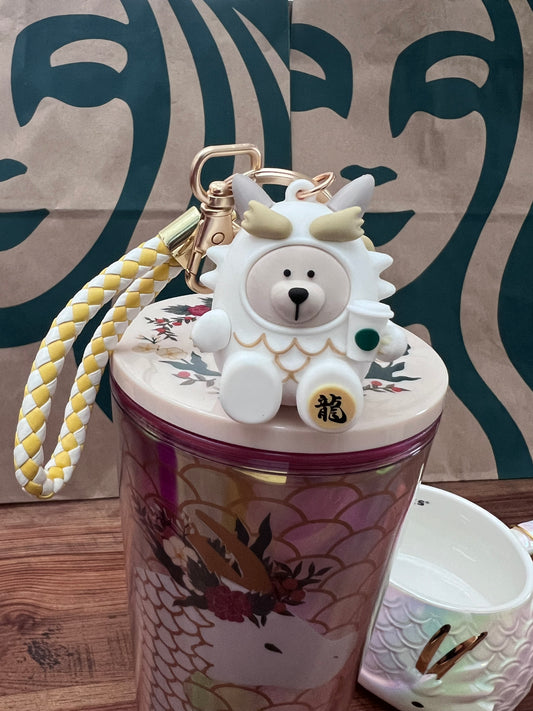 Starbucks Keychain Dragón Blanco